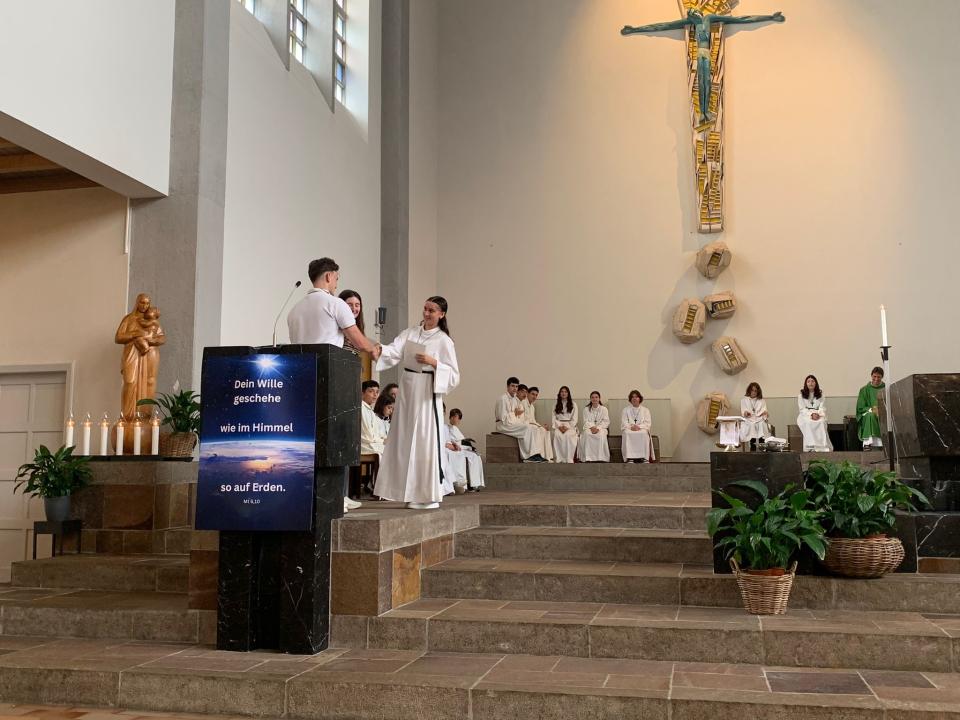 Bei der Ehrung für besonders fleissige Einsätze.