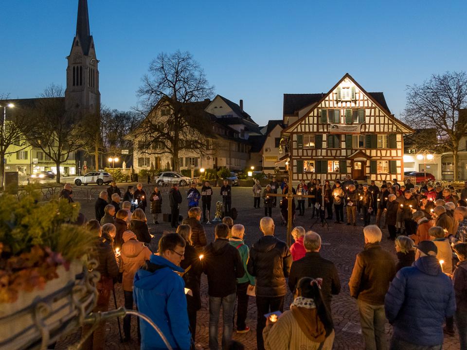 Friedensgebet auf dem Marktplatz Amriswil