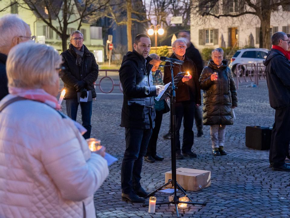 Friedensgebet auf dem Marktplatz Amriswil