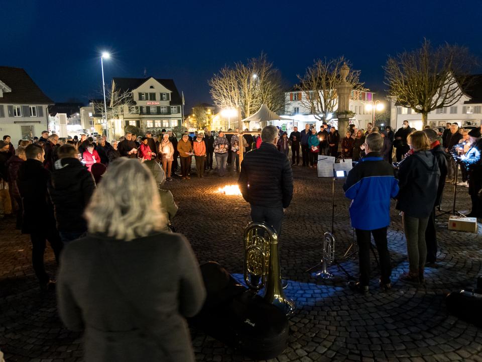 Friedensgebet auf dem Marktplatz Amriswil