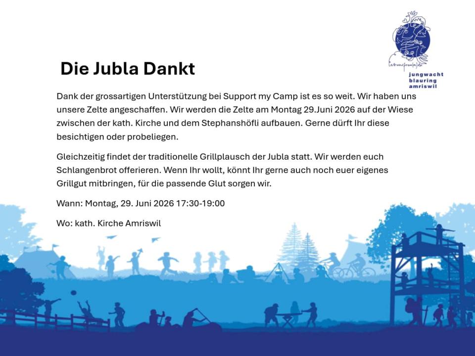 Die Jubla dankt!