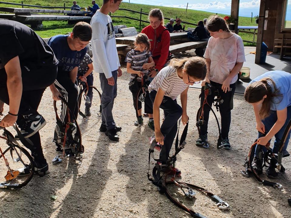 Nach der Instruktion die Vorbereitungen...