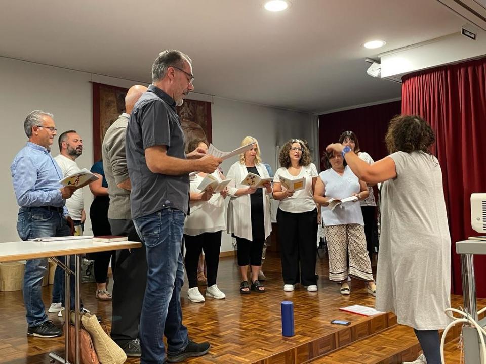 Der Coro Tricolore im Einsatz.