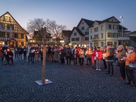 Friedensgebet auf dem Marktplatz Amriswil