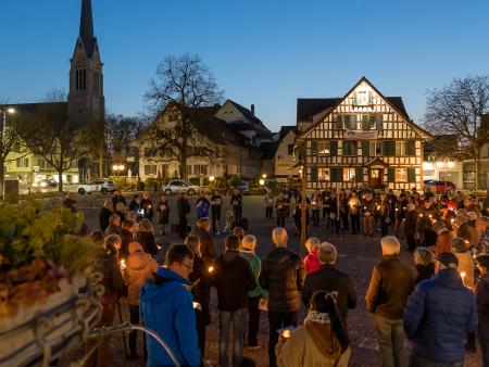 Friedensgebet auf dem Marktplatz Amriswil
