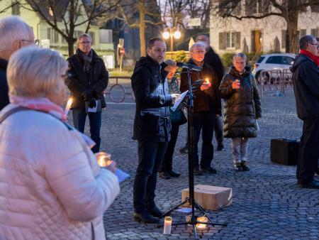 Friedensgebet auf dem Marktplatz Amriswil