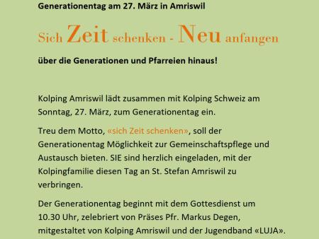 Generationentag KOLPING AMRISWIL