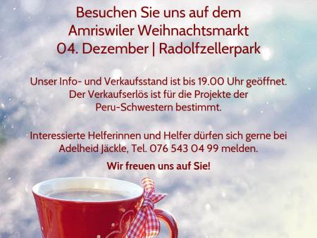 Info- und Verkaufsstand am Amriswiler Weihnachtsmarkt