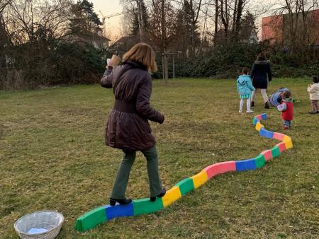 auch Erwachsene hatten Spass beim Parcours