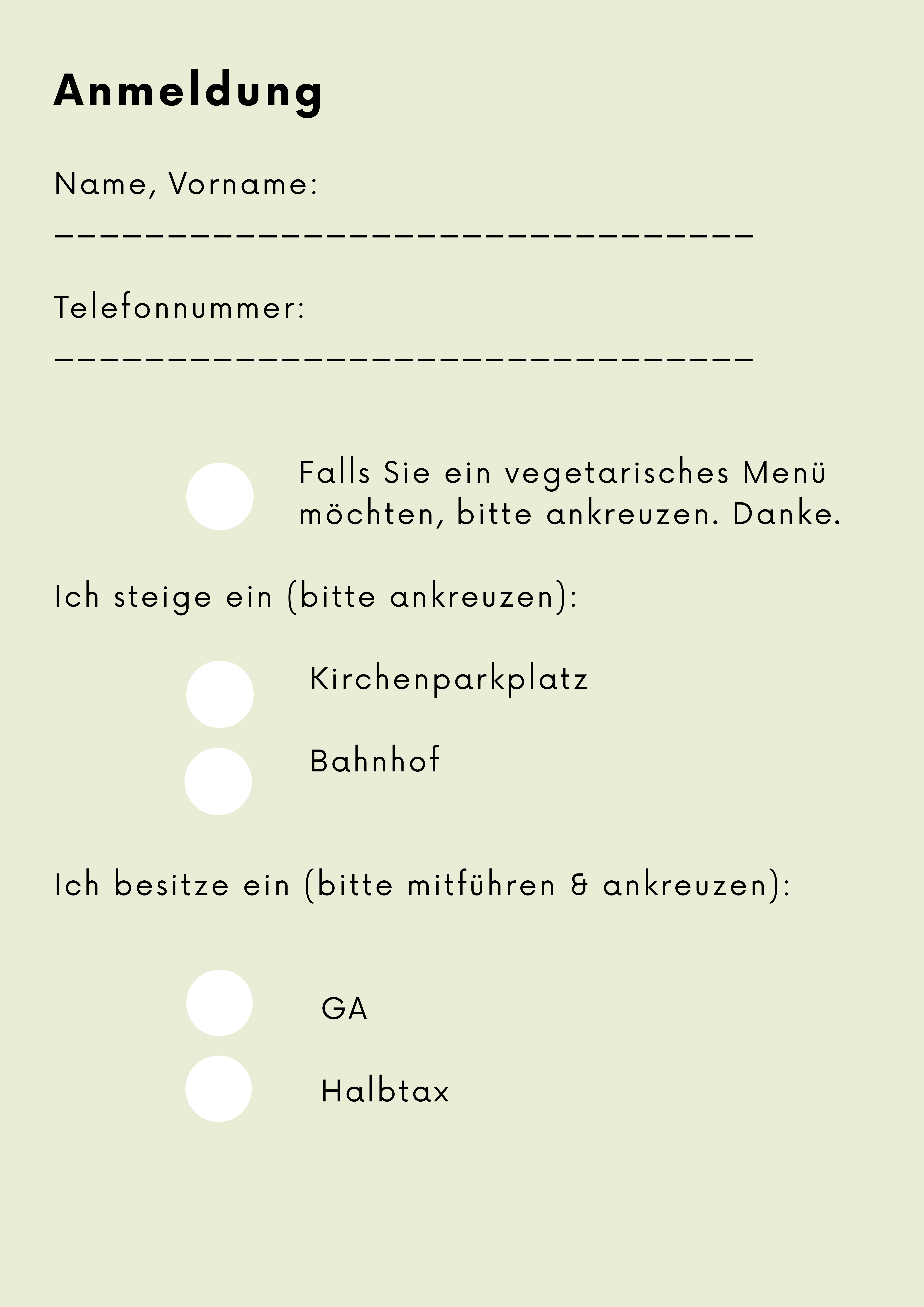 Anmeldeformular