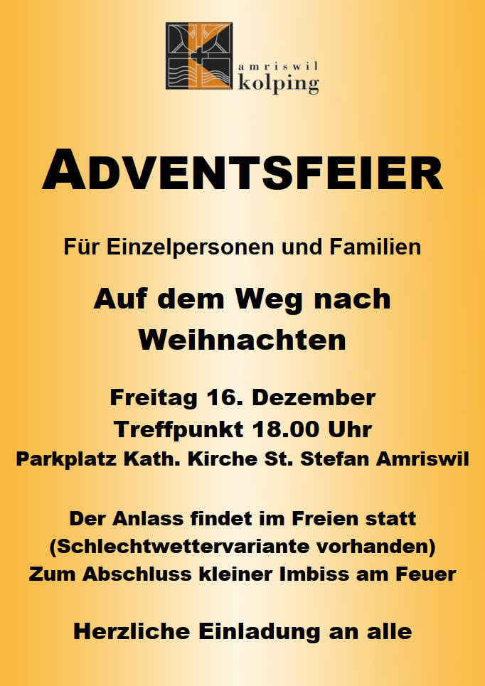 Adventsfeier Kolpingfamilie Amriswil