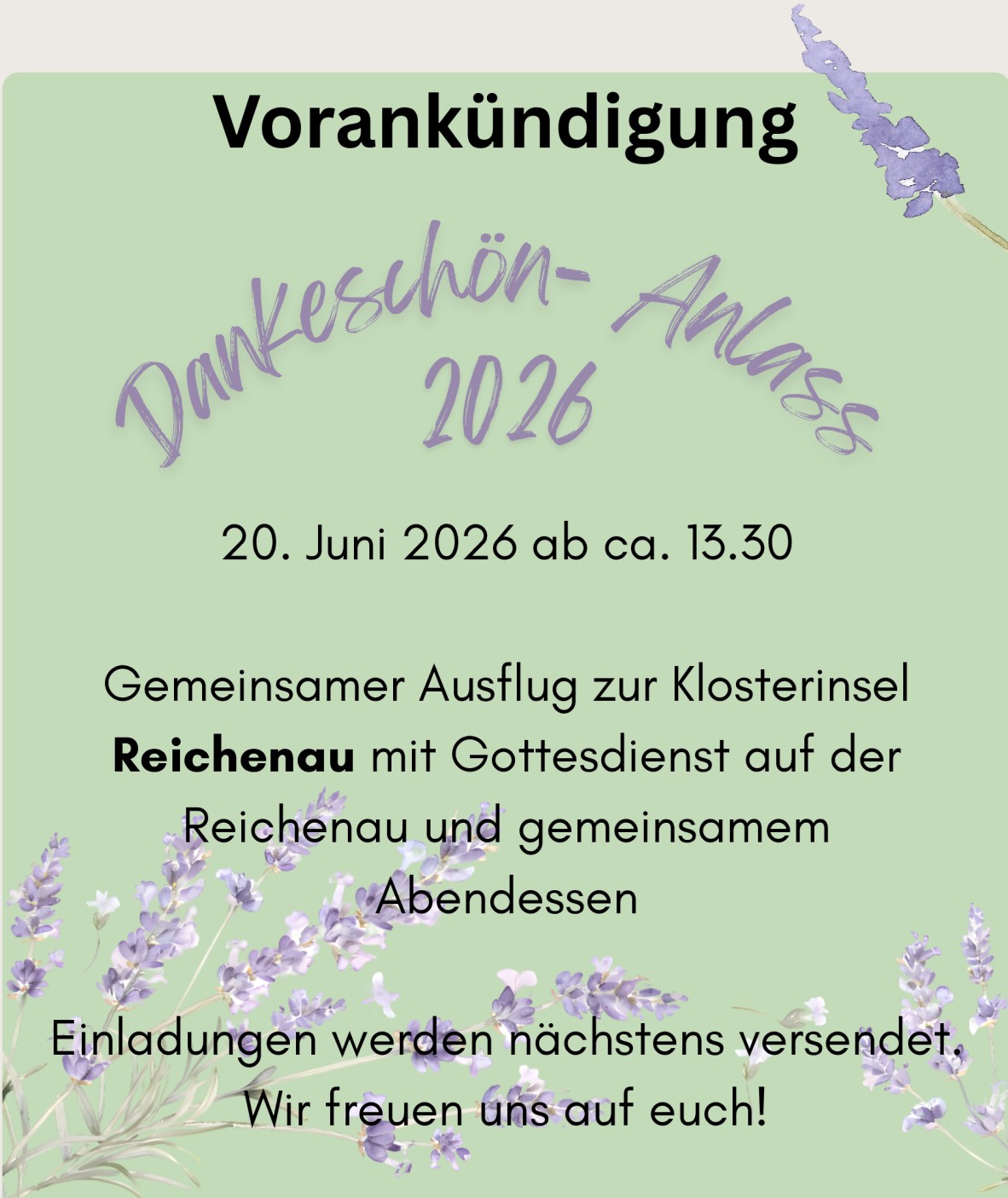 Dankeschönanlass 2026