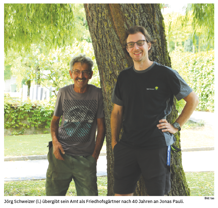 Jörg Schweizer (l.) mit seinem Nachfolger Jonas Pauli